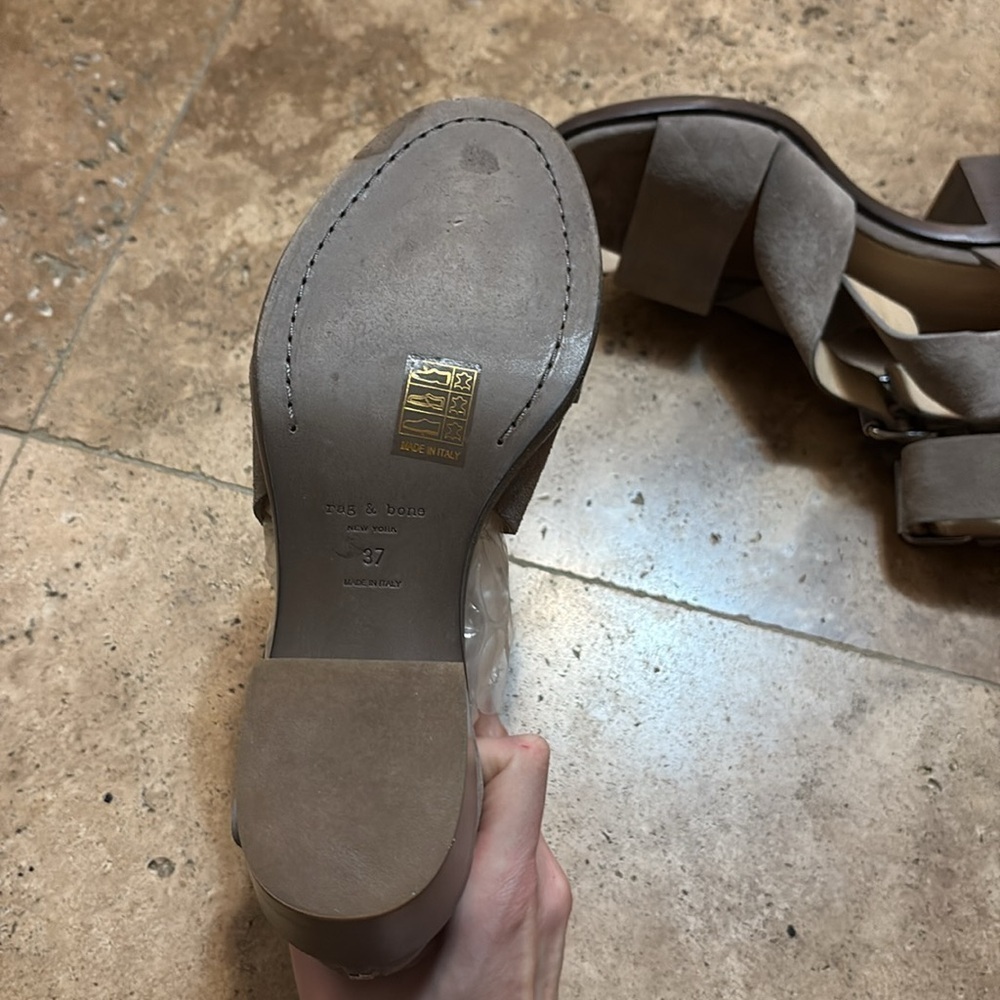 RAG & BONE “Mari” sandals in “Cemento suede” - Picture 2 of 7